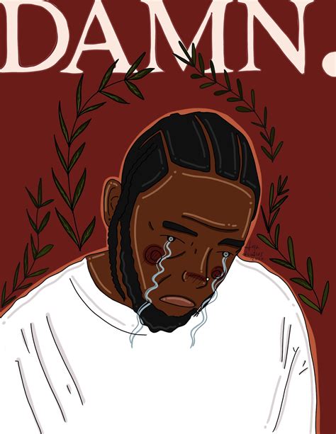 Damn Kendrick Lamar Cover Art Etsy
