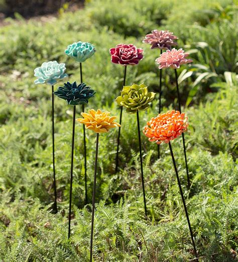 Outdoor Décor Patio Lawn And Garden Garden Stakes Beaded Stained Glass