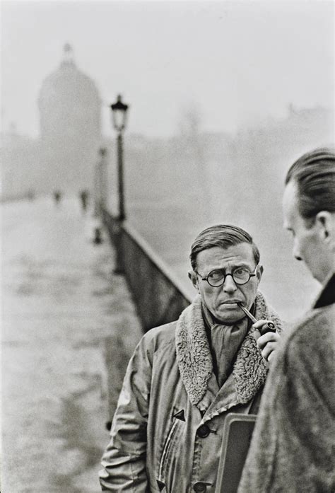 Henri Cartier Bresson 1908 2004 Jean Paul Sartre Le Pont Des Arts