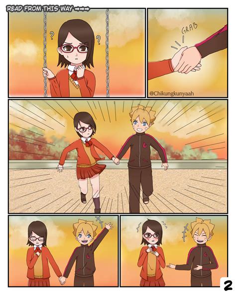 This Art Is Inspired By The Th Boruto Novel Sarada Remembered Something When They Were Babeer