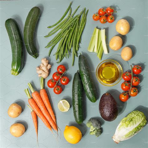 Fresh Raw Tasty Vegetables And Oil High Quality Food Images