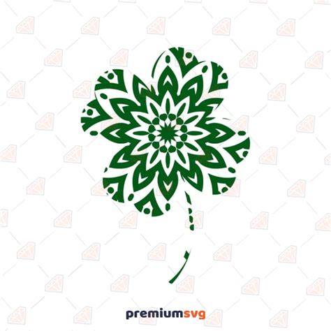 Shamrock Mandala Svg Design Clover Leaf Vector Files Premiumsvg