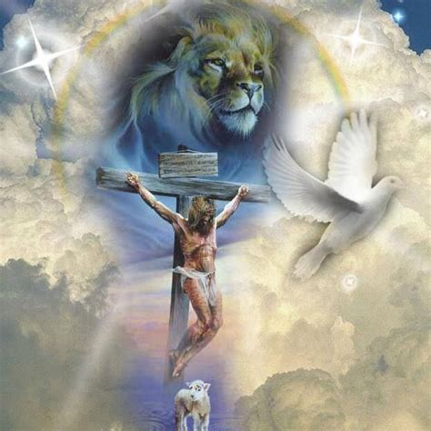 Pin By Deran Scherf On Crosses Hearts Lion And Lamb Christian Art