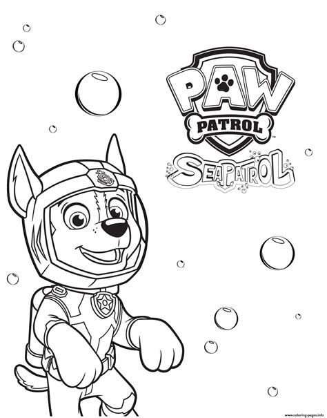 Christmas Coloring Pages Paw Patrol Chase
