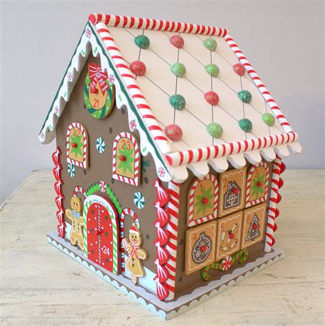 Christmas Gingerbread House Wooden Advent Calendar By Little Ella James