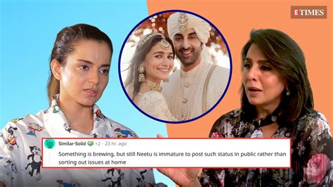 Neetu Kapoor Trolled For Cryptic Post After Kangana Ranauts Indirect Dig At Alia Ranbirs