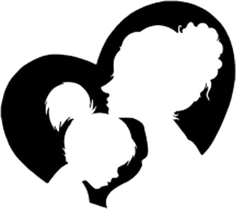 Silhouette Mother Daughter Drawing Art Silhouette Painting