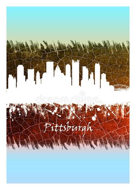 Pittsburgh City Skylines Stock Illustrations 7 Pittsburgh City