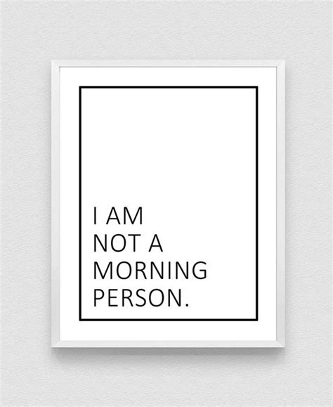 I Am Not A Morning Person Print Scandinavian Poster