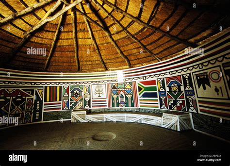 Interior Of Ndebele House Kgodwana Village Kwa Ndebele South Africa