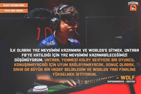 Esporin On Twitter Wolf Invenglobal Ile Yaptığı Röportajda Bu Mevsim Amacın Ne Sorusuna Bu