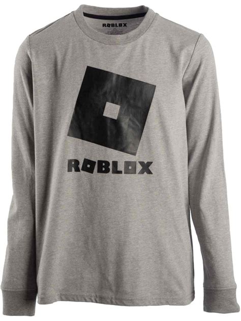 Roblox Boys Gray And Black Roblox T Shirt Long Sleeve Tee Shirt Xxs 4 5