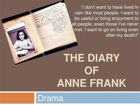 Ppt The Diary Of Anne Frank Powerpoint Presentation Free Download