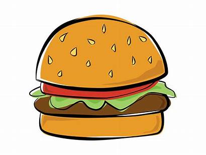 Burger Hamburger Drawing Clipart Easy Draw Simple