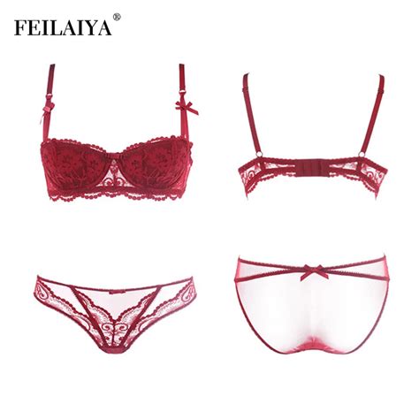 Feilaiya Sexy Bra Set Luxury Lace Lingerie Set Fashion Embroidery Bras