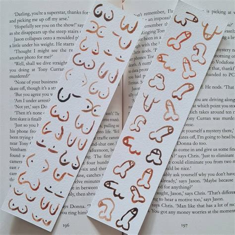 Naughty Hand Painted Bookmarks Watercolour Bookmark Nude Etsy