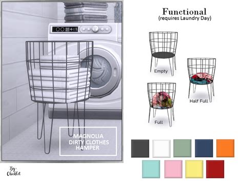 The Sims Resource Magnolia Laundry Room Functional Dirty Clothes Hamper
