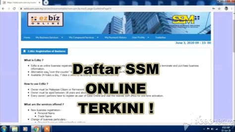 System generated and send to your email. CARA DAFTAR SSM ONLINE TERKINI !! 2020 #SASharing - YouTube