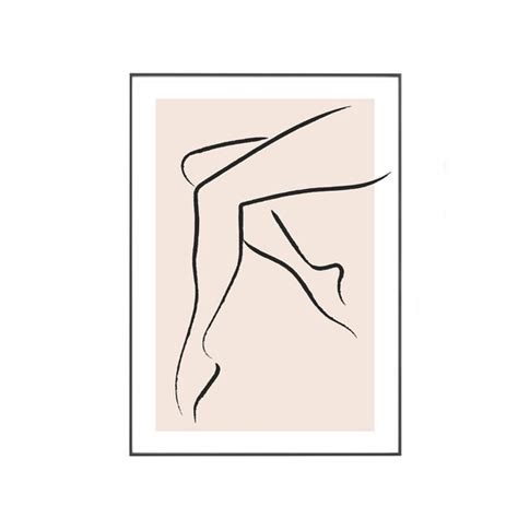 Female Legs Line Drawing Nude Line Art Print Modern Etsy Finland