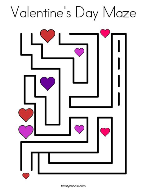 Valentine Maze Printable Printable Word Searches