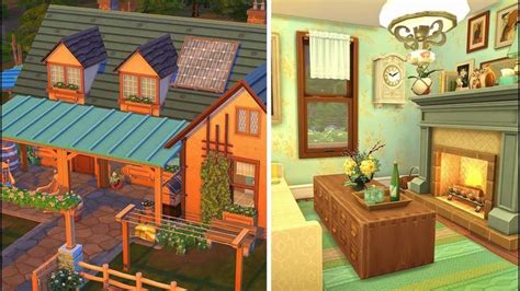 Sims 4 Houses Ambient Speed Farmhouse Building Buildings Cottage