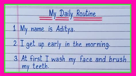 10 Lines On My Daily Routinemy Daily Life Essay 10 Linesmy Daily