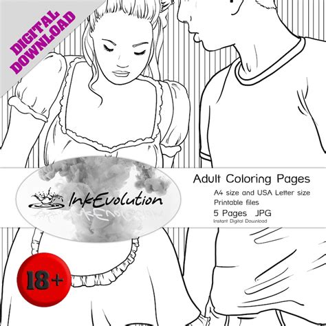 Maid Adult Coloring Page Sex Coloring Page Naughty Coloring Page