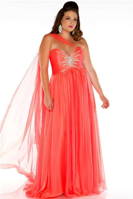 pretty a line sweetheart long coral chiffon beaded plus size party prom dress with shawl