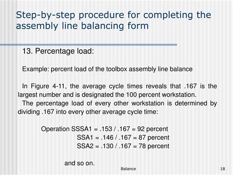 Ppt Assembly Line Balance Powerpoint Presentation Free Download Id