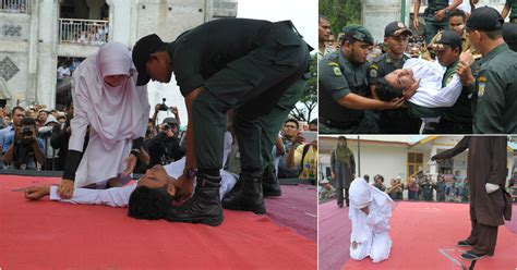Man Caned And Collapses For Spending Time With Woman In Banda Aceh Indonesia Metro News