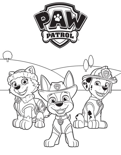 Everest is the ninth principal member of paw patrol and its goal is to clear the streets of snow. coloring.rocks! | Paw patrol coloring, Paw patrol coloring ...