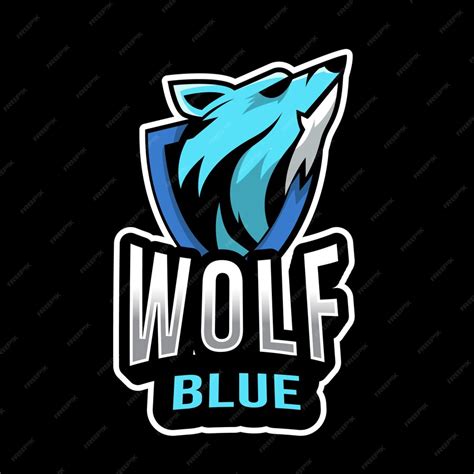 Premium Vector Wolf Blue Esport Logo Template