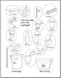 These activities require only a. Recycling Worksheets for Kids | Recycling for kids ...
