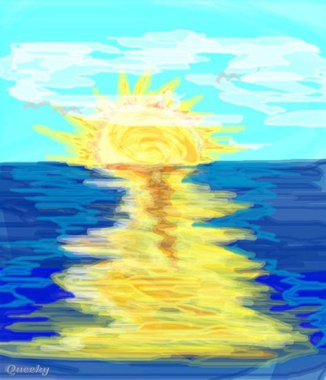 Ocean Sunset ← A Landscape Speedpaint Drawing By Jcheeren
