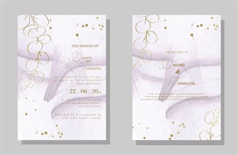 Premium Psd Elegant Wedding Invitation Template With Leaves Psd