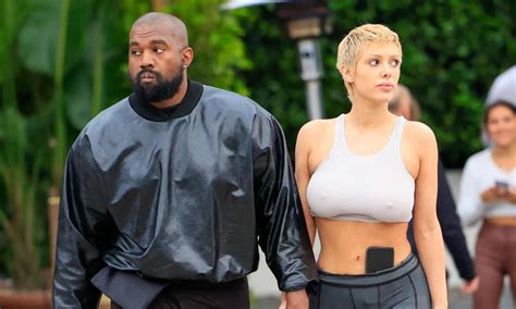 Bianca Censori Poses For Kanye West In Black Micro Bikini And Leather Corset