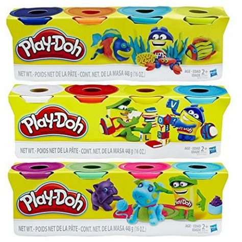 play doh 4 pack of colors 3 packs 12 cans total