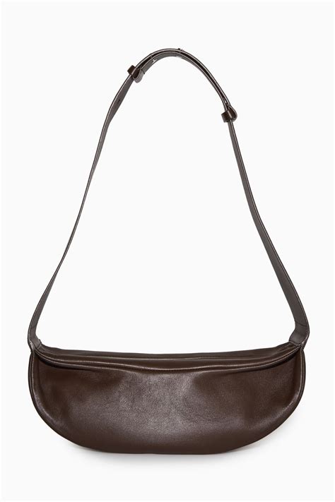 Cos Leather Crossbody Bag In Brown Modesens