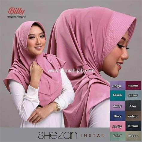 Bismillahhijab Bergo Instan Billy Kancing Berbahan Jersey Premium35rb Abaya Hijab Premium