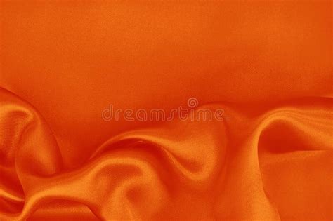 Orange Fabric Texture Background Detail Of Silk Or Linen Pattern Stock