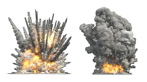 Explosion Transparent Explosion And Fire On A Transparent Background