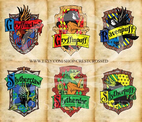Hybrid House Crests Designed By Crestcrossed Link Goes To Her Etsy