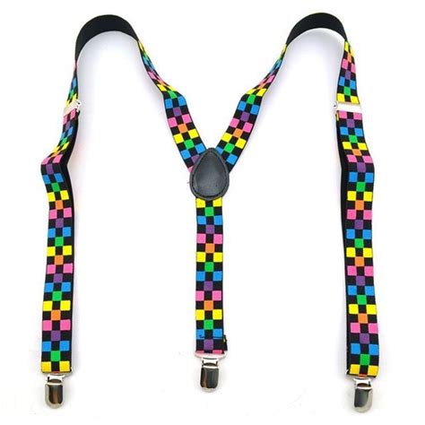 Suspenders For Men — Rainbow Checkered Suspenders Are The Next Big