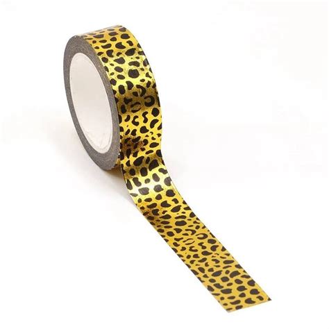 Foiled Leopard Print Washi Tape Etsy