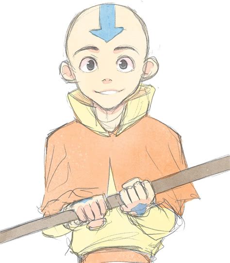 Beautiful Sketch Of Lil Aang In 2020 Avatar Airbender Avatar The