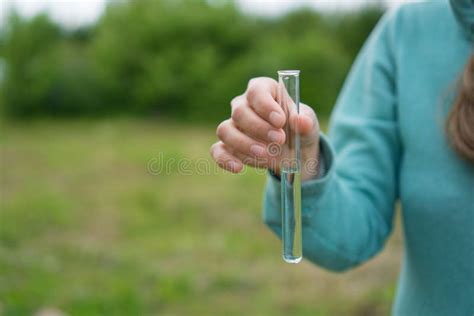 Water Purity Test Liquid In Laboratory Glassware Stock Image Image