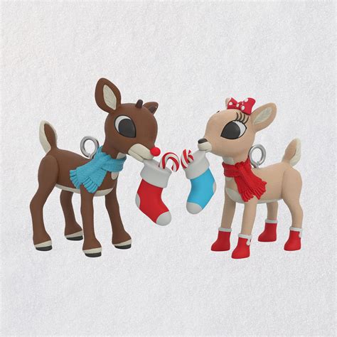 2021 Rudolph And Clarice Miniature Hallmark Christmas Ornament Hooked