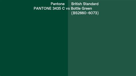 Pantone 3435 C Vs British Standard Bottle Green Bs2660 6073 Side By