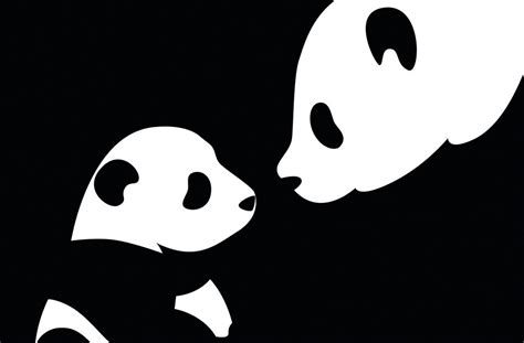 Wallpaper Drawing Illustration Silhouette Panda