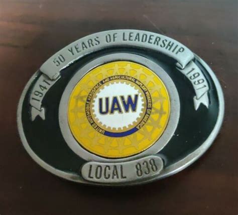 1941 1991 John Deere Uaw Local 838 Union 50 Years Leadership Jd Belt